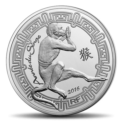 2016 €10 Silver Proof - Year of the MONKEY